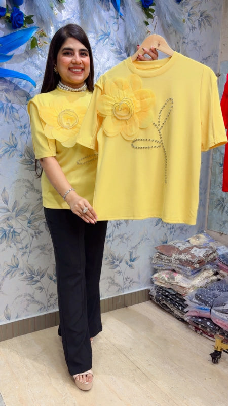 BEAUTIFUL PREMIUM FLOWER TOP GGR5502 Girls Glitters