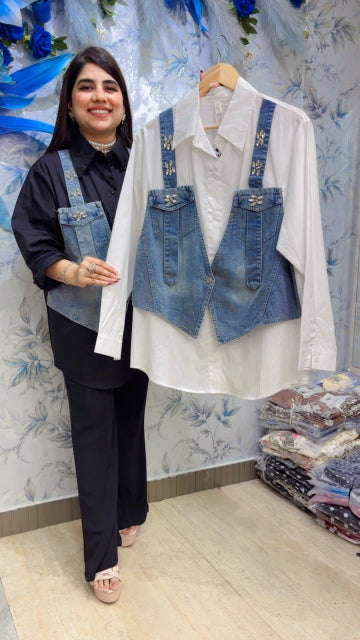 BEAUTIFUL COTTON SHIRT STYLE JACKET GGR5505 Girls Glitters