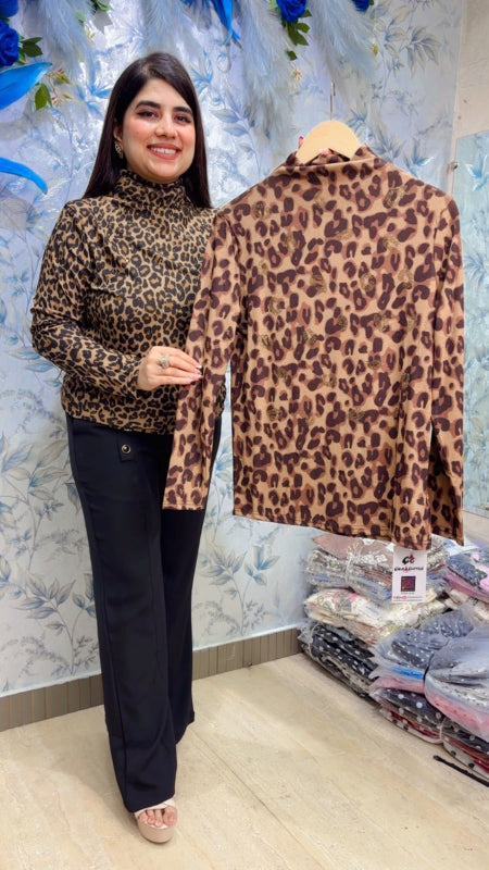 BEAUTIFUL LEOPARD TOP GGR5506 Girls Glitters