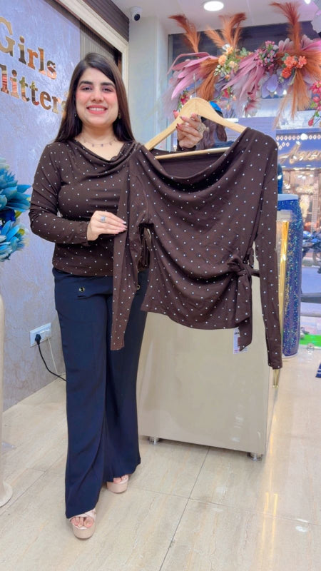 BEAUTIFUL PREMIUM POLKA TOP GGR5535 Girls Glitters