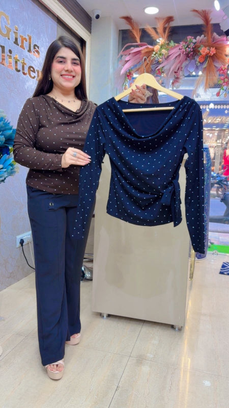 BEAUTIFUL PREMIUM POLKA TOP GGR5535 Girls Glitters