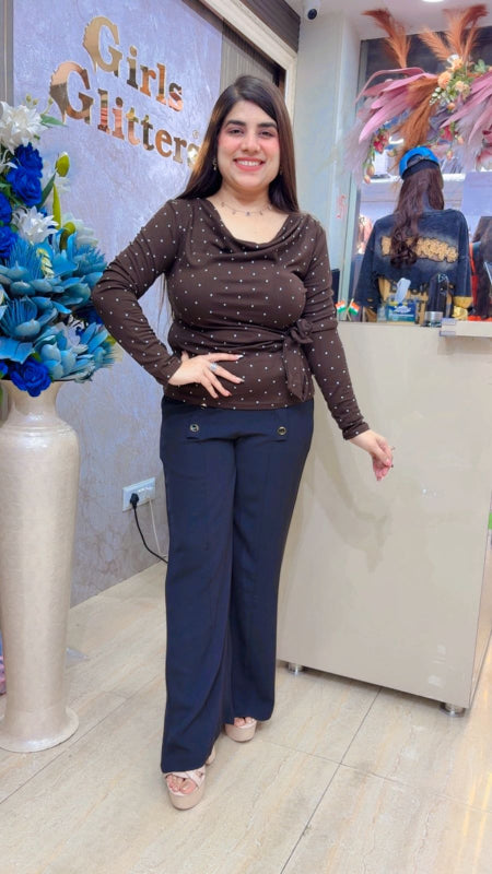 BEAUTIFUL PREMIUM POLKA TOP GGR5535 Girls Glitters
