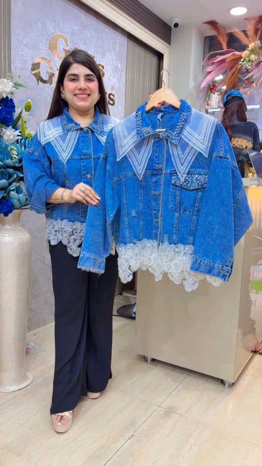 BEAUTIFUL DENIM JACKET GGR5527 Girls Glitters