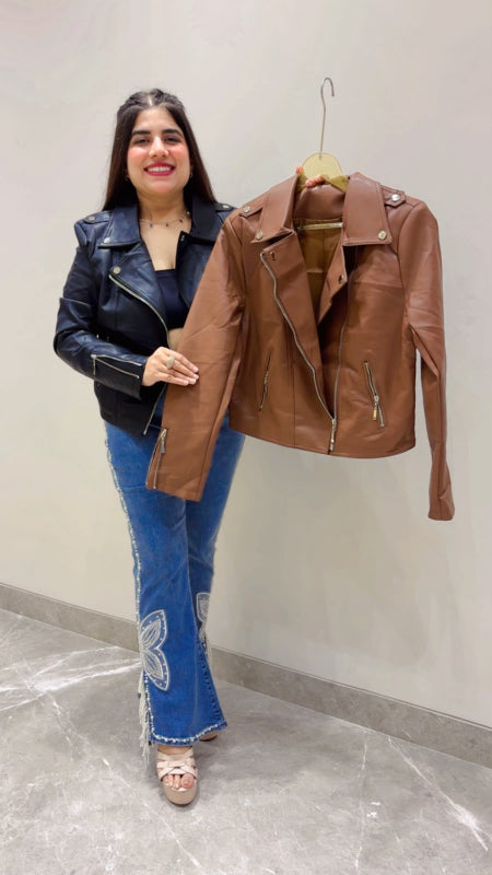 BEAUTIFUL PREMIUM LEATHER STYLE JACKET GGR5561 Girls Glitters