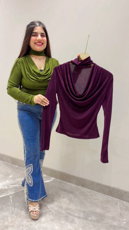 BEAUTIFUL NECK STYLE TOP GGR5562 Girls Glitters
