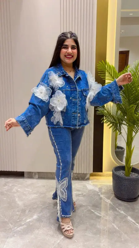 BEAUTIFUL DESIGNER DENIM JACKET GGR5564 Girls Glitters