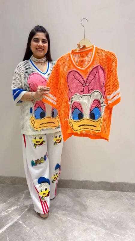 BEAUTIFUL PREMIUM DONALD DUCK TOP WITH BUSTIER GGR5591 Girls Glitters