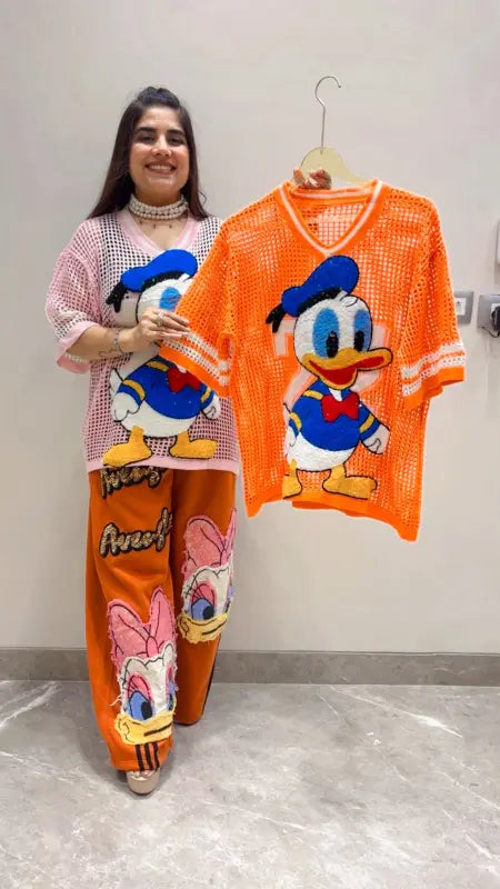 BEAUTIFUL PREMIUM DONALD DUCK TOP WITH BUSTIER GGR5602 Girls Glitters