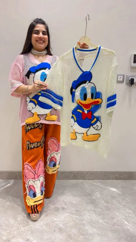 BEAUTIFUL PREMIUM DONALD DUCK TOP WITH BUSTIER GGR5602 Girls Glitters
