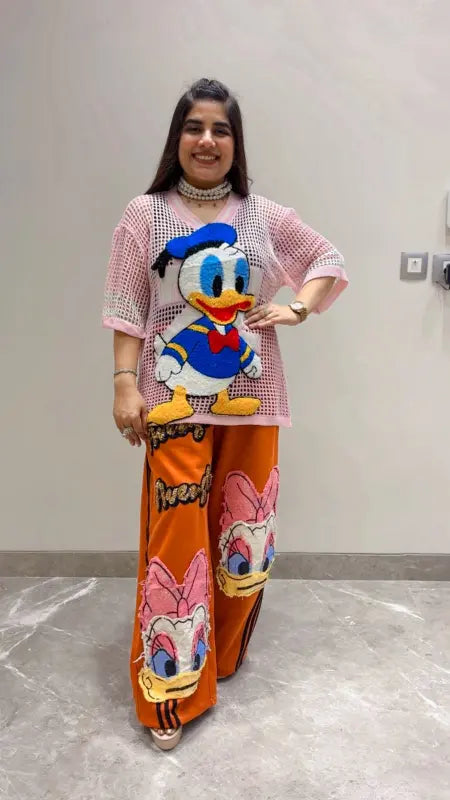 BEAUTIFUL PREMIUM DONALD DUCK TOP WITH BUSTIER GGR5602 Girls Glitters