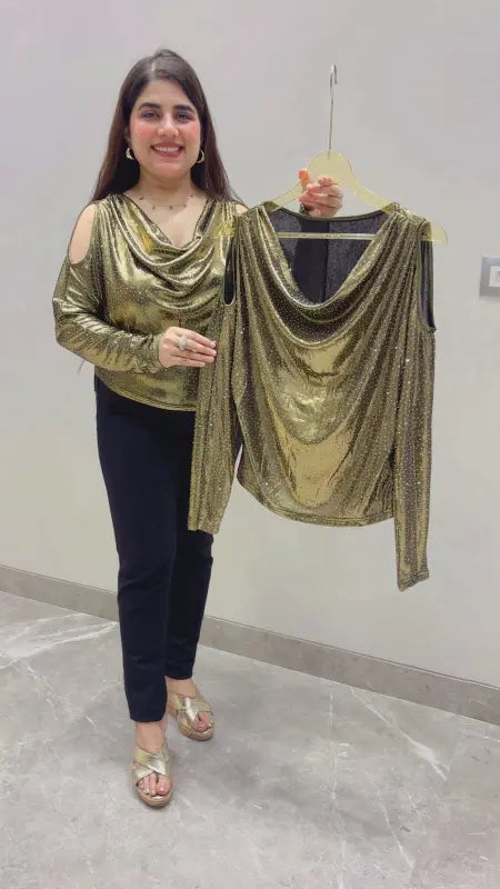 BEAUTIFUL PREMIUM COLD SHOULDER TOP GGR5615 Girls Glitters
