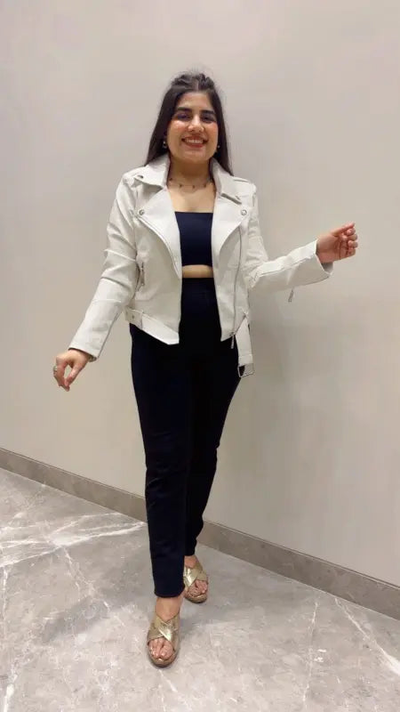 BEAUTIFUL PREMIUM LEATHER STYLE JACKET GGR5634 Girls Glitters