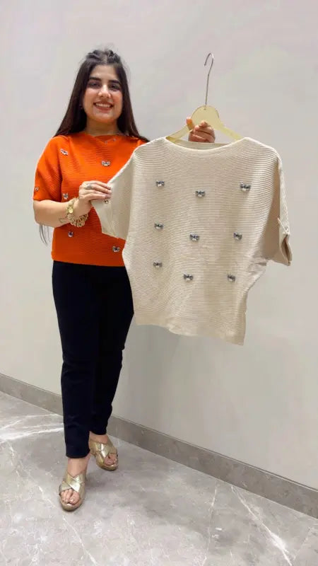 BEAUTIFUL PREMIUM SHORT SLEEVE TOP GGR5635 Girls Glitters