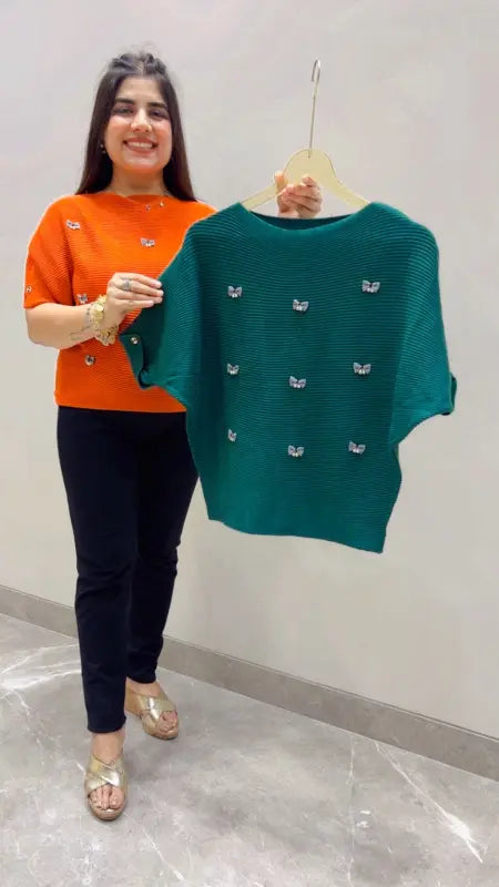 BEAUTIFUL PREMIUM SHORT SLEEVE TOP GGR5635 Girls Glitters