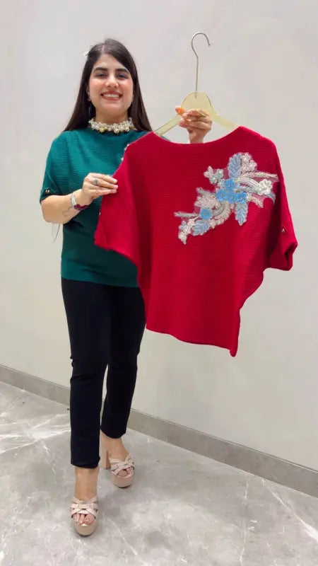 BEAUTIFUL PREMIUM FLOWER DESIGNER T-SHIRT TOP GGR5644 Girls Glitters