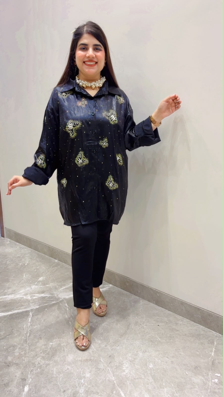 BEAUTIFUL PREMIUM DESIGNER SHIRT GGR5646 Girls Glitters