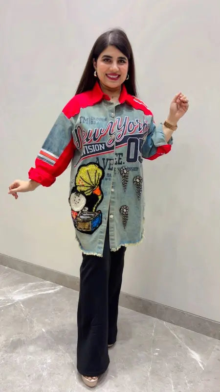 BEAUTIFUL PREMIUM DENIM JACKET GGR5675 Girls Glitters