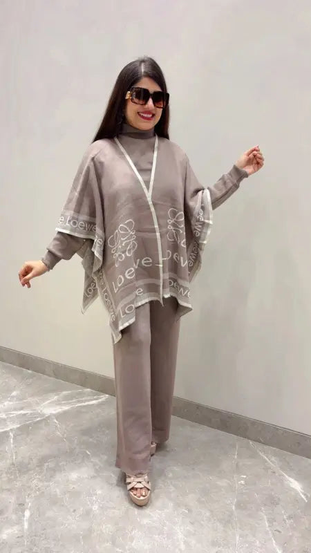 PREMIUM 3 PIECE SET CORD SET WITH SHAWL GGR5676 Girls Glitters