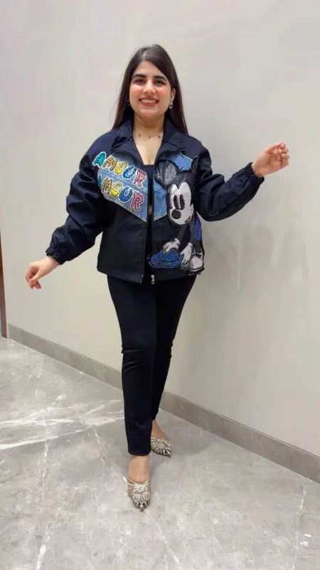 BEAUTIFUL PREMIUM VIRAL MICKEY MOUSE STYLE JACKET GGR5681 Girls Glitters