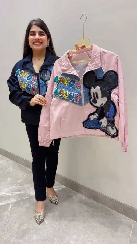 BEAUTIFUL PREMIUM VIRAL MICKEY MOUSE STYLE JACKET GGR5681 Girls Glitters