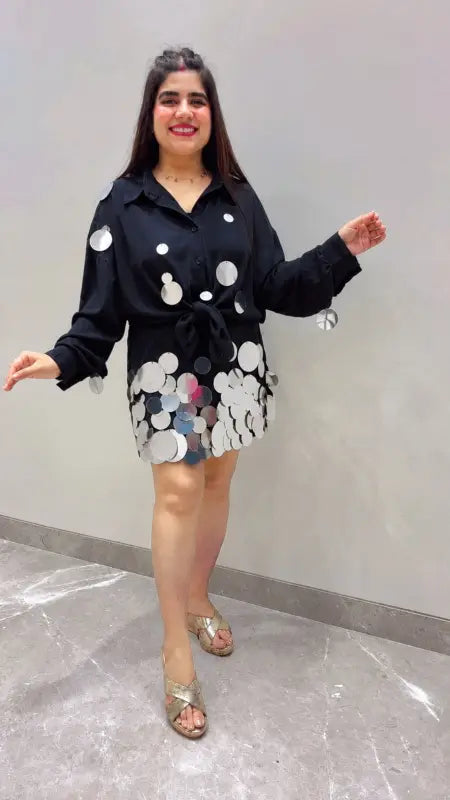 BEAUTIFUL PREMIUM SEQUENCE SKIRT TOP SET GGR5694 Girls Glitters