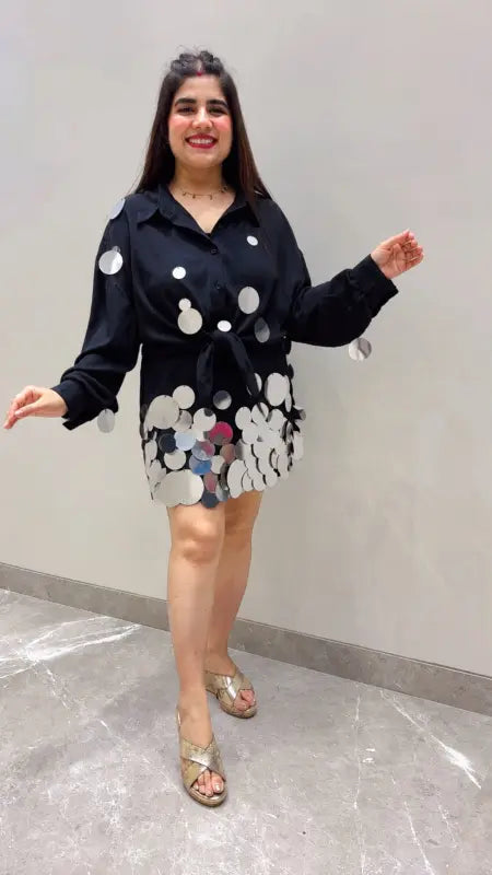 BEAUTIFUL PREMIUM SEQUENCE SKIRT TOP SET GGR5694 Girls Glitters