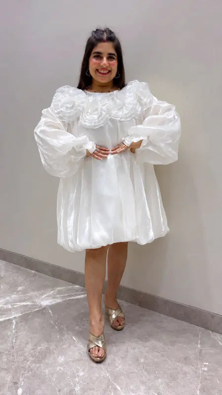 BEAUTIFUL FLORAL ORGANZA MINI DRESS GGR5696 Girls Glitters