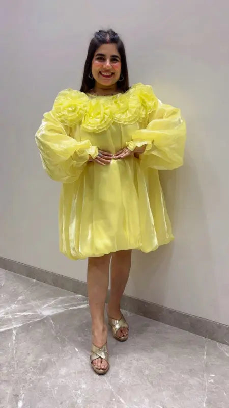 BEAUTIFUL FLORAL ORGANZA MINI DRESS GGR5696 Girls Glitters