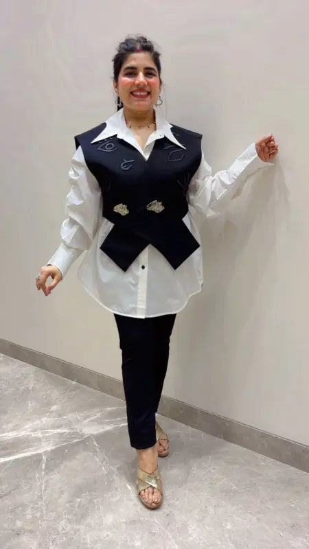 BEAUTIFUL ELEGANT BLAZER SHIRT SET GGR5699 Girls Glitters