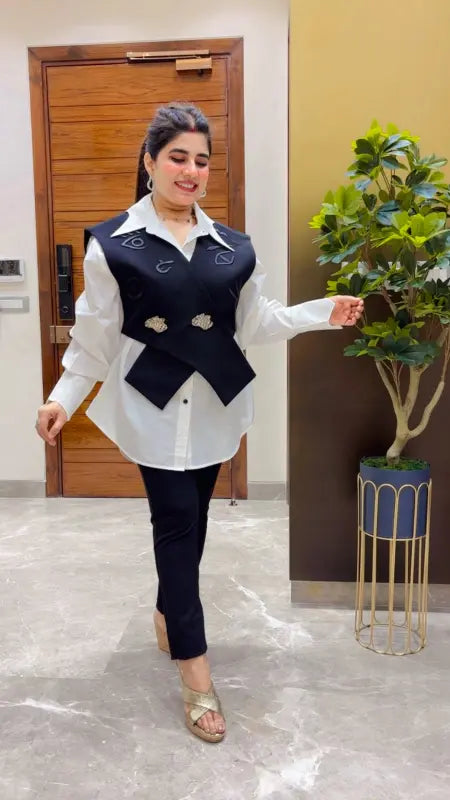 BEAUTIFUL ELEGANT BLAZER SHIRT SET GGR5699 Girls Glitters