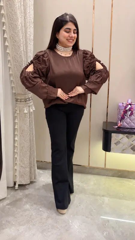 BEAUTIFUL PREMIUM PUFF SLEEVE TOP GGR5720 Girls Glitters