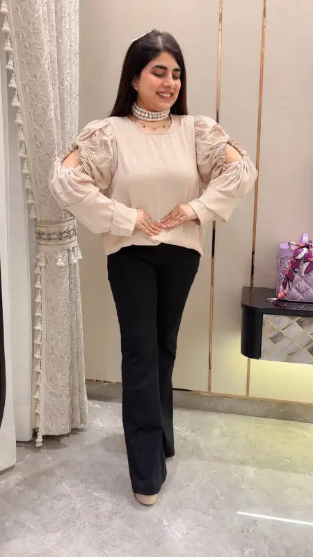 BEAUTIFUL PREMIUM PUFF SLEEVE TOP GGR5720 Girls Glitters