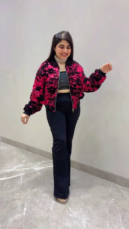 BEAUTIFUL PREMIUM PARTY WEARING ZIPPER JACKET GGR5721 Girls Glitters