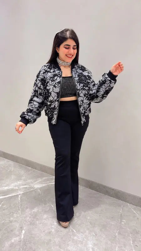 BEAUTIFUL PREMIUM PARTY WEARING ZIPPER JACKET GGR5721 Girls Glitters