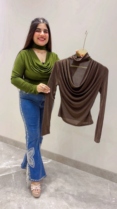 BEAUTIFUL NECK STYLE TOP GGR5562 Girls Glitters