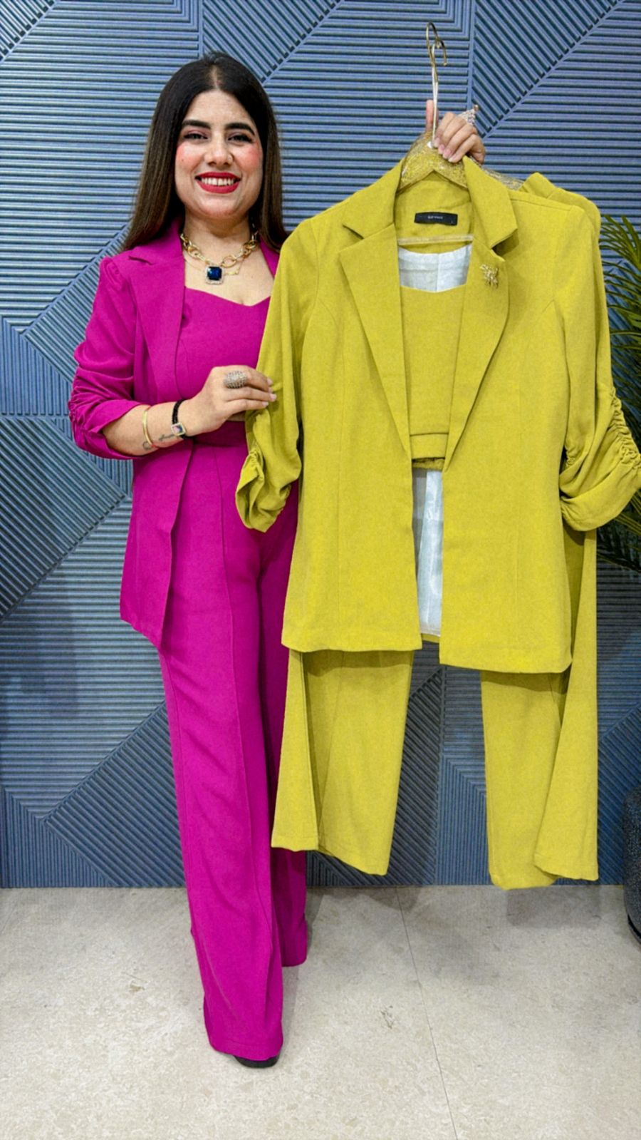THREE PIECE BLAZER CORD-SET1365