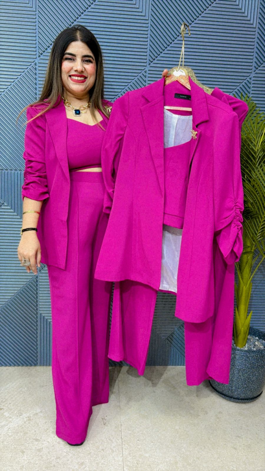 THREE PIECE BLAZER CORD-SET1365