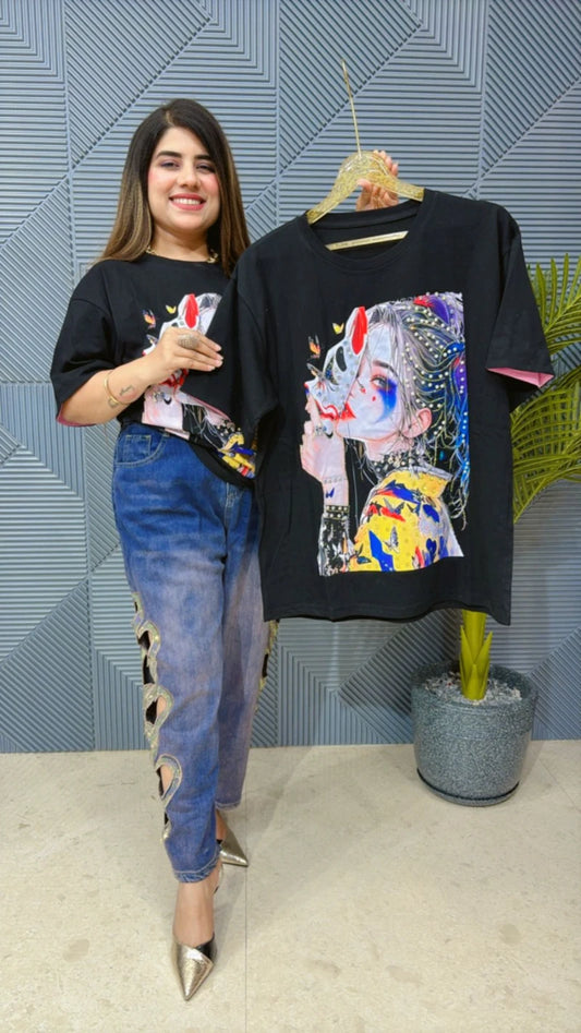 GORGEOUS T-SHIRTS WITH BEAUTIFUL FRONT WORK GGR1524