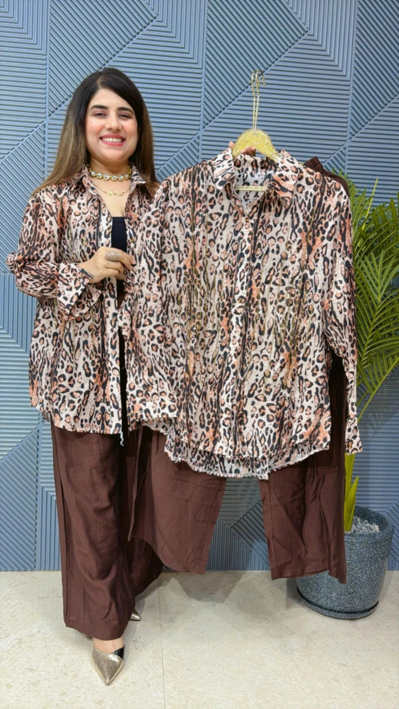LEOPARD  PREMIUM CORDSET GGR1550