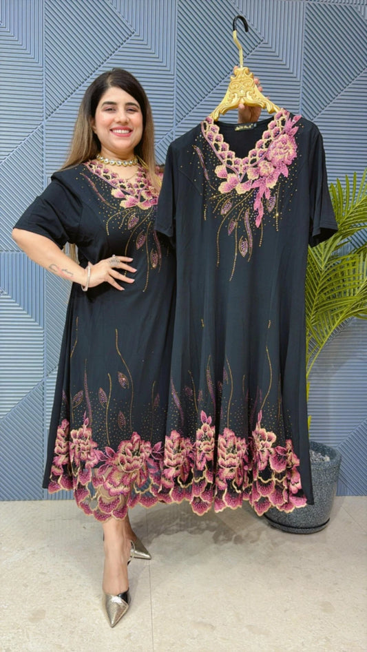 POWERNET LASERCUT PINK DRESS GGR1554