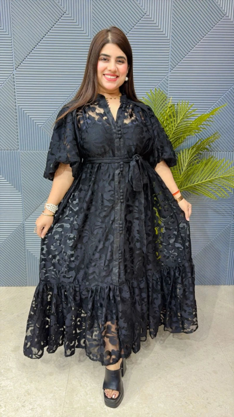 PREMIUM LACE DRESS WITH EMBROIDERY GGR1761
