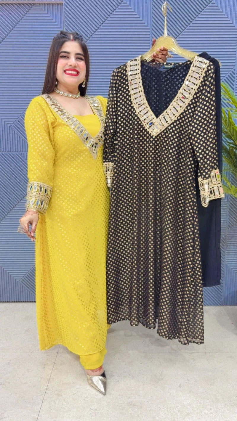 PREMIUM 3 PCS ETHENIC CO-ORD SET GGR3289