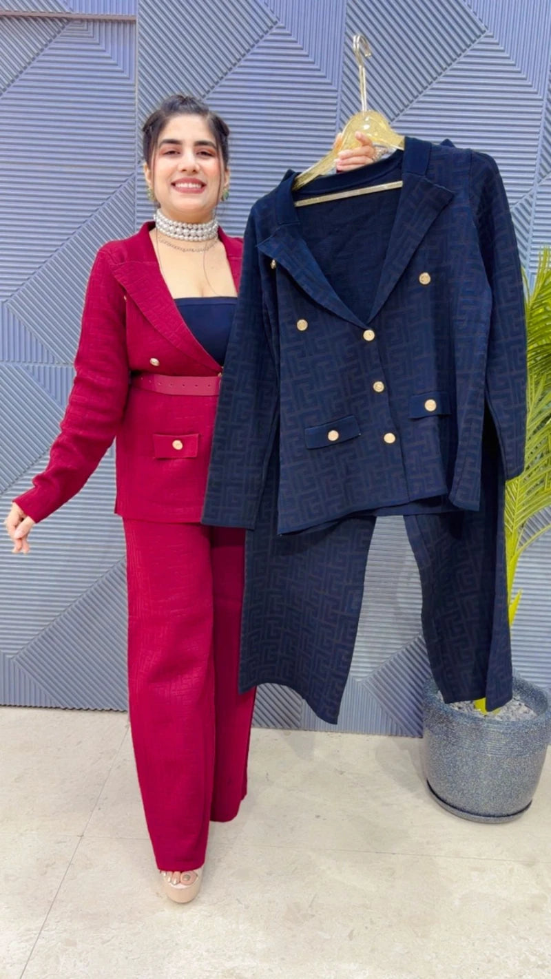 PREMIUM PRE-WINTER CO-ORD SET WITH BELT GGR3215