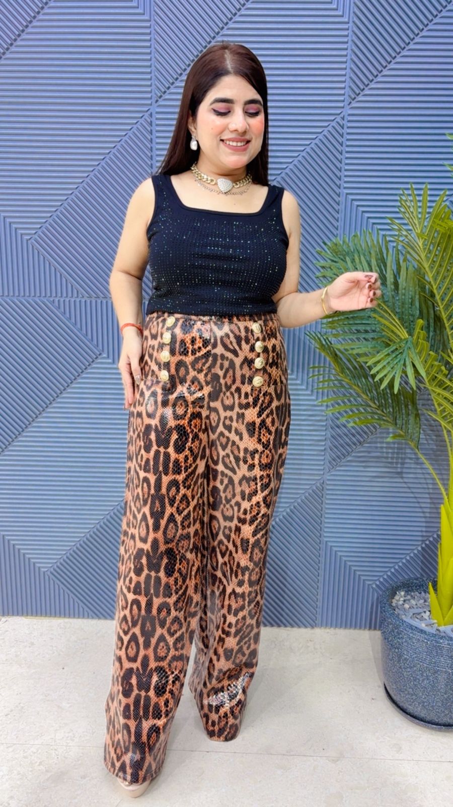 PREMIUM LEOPARD PRINT  BOTTOM  GGR4074