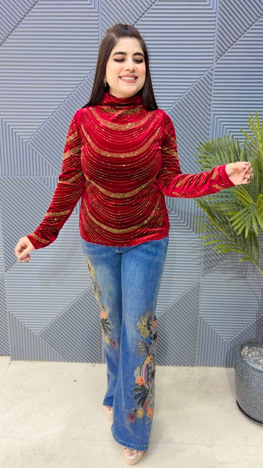 PREMIUM VELVET TOP GGR4082