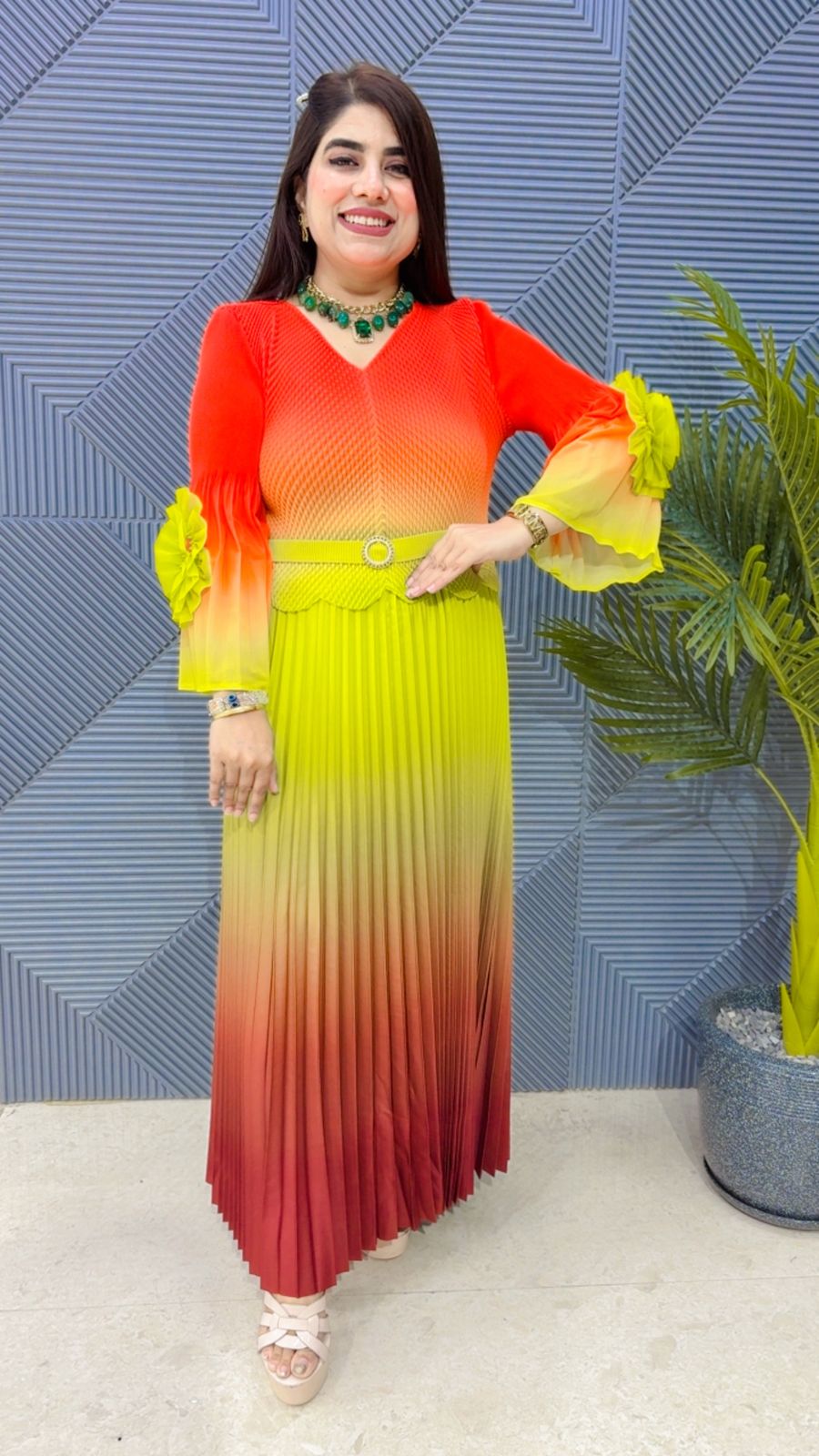 BEAUTIFUL WRINKLE DRESS GGR4220 Girls Glitters