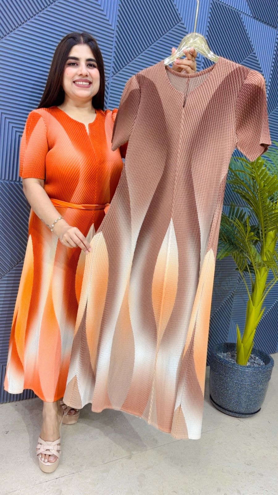 BEAUTIFUL WRINKLE DRESS WITH BELT GGR4705 Girls Glitters