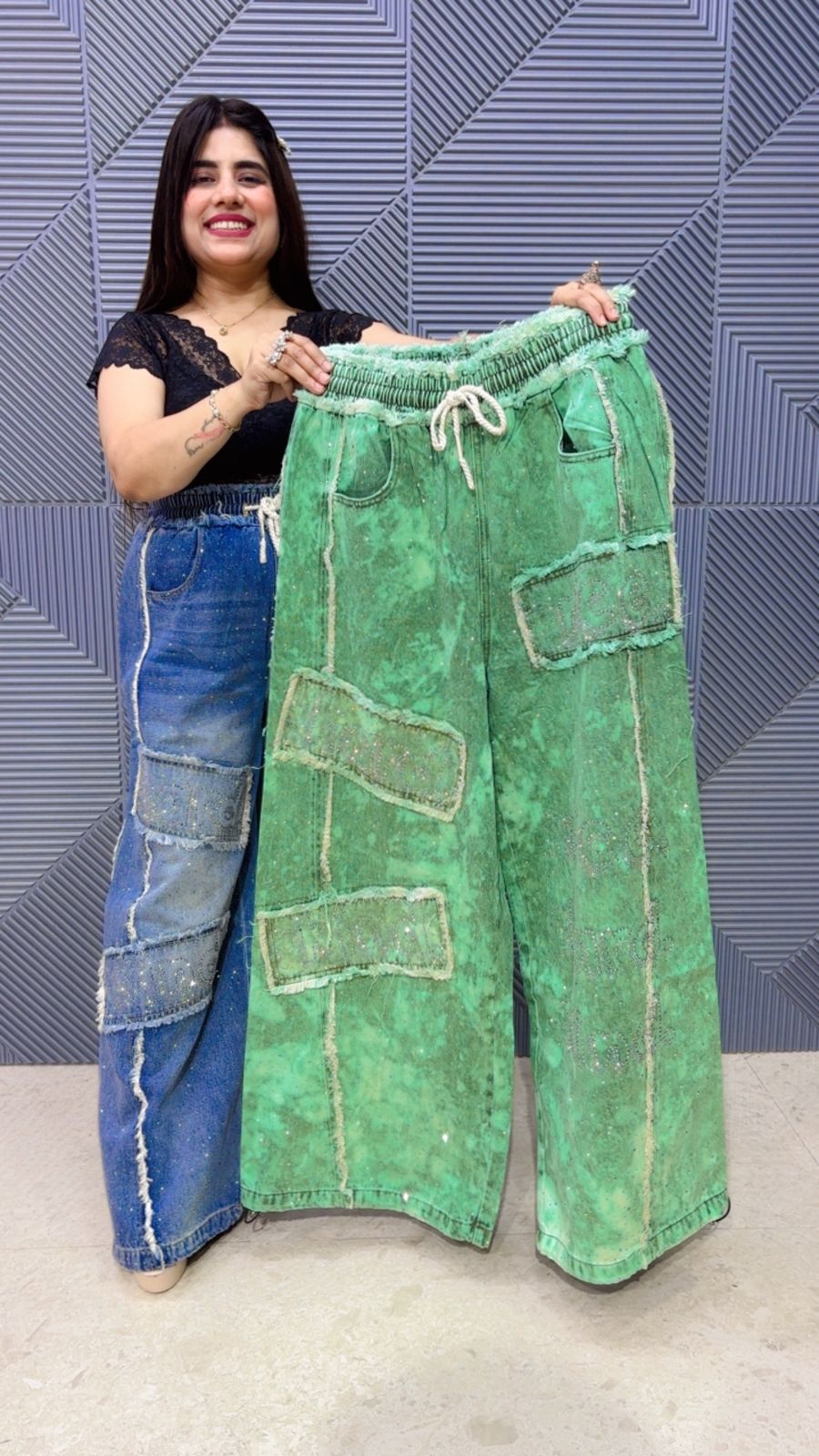 BEAUTIFUL DENIM COTTON BOTTOM NICE HARD  GGR4995 Girls Glitters