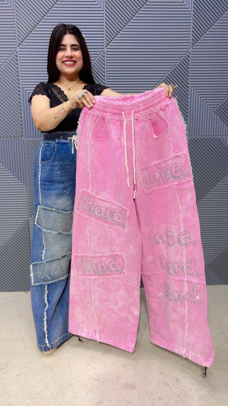 BEAUTIFUL DENIM COTTON BOTTOM NICE HARD  GGR4995 Girls Glitters