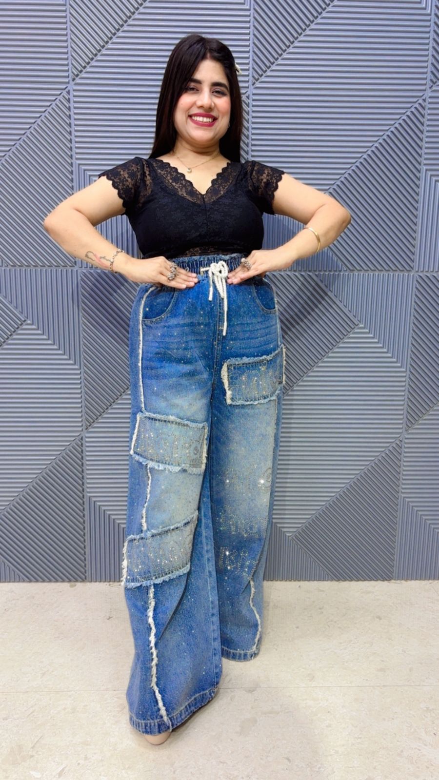 BEAUTIFUL DENIM COTTON BOTTOM NICE HARD  GGR4995 Girls Glitters